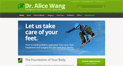 Desktop Screenshot of evergreenfootankle.com